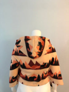 Fleece hooded shoulder wrap