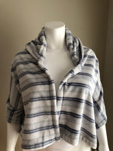 Load image into Gallery viewer, White &amp; Blue striped Hoodie